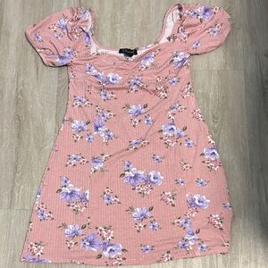 Streetwear Society Pink and Purple Patterned Top